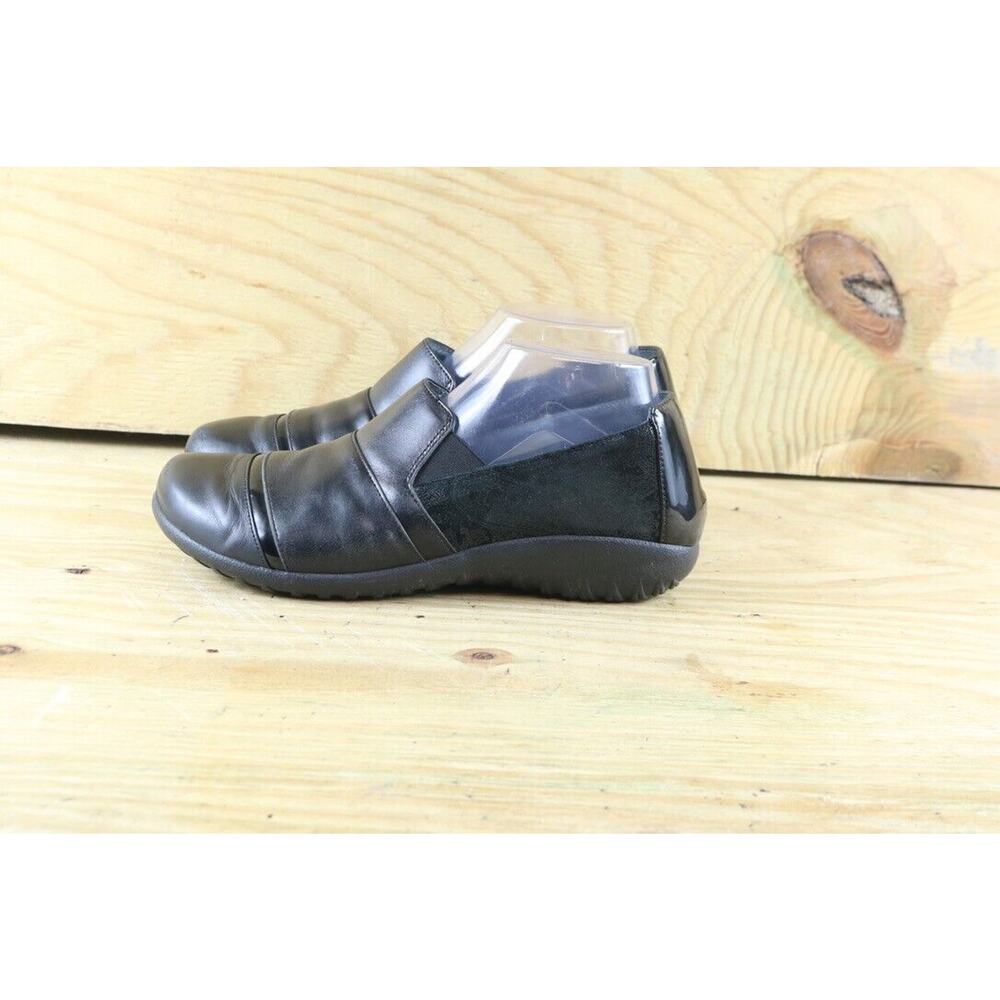 Naot Flats Womens Sz 10 Kouro Black Leather Paisley Print Eu 41 Loafer Shoes